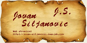 Jovan Siljanović vizit kartica